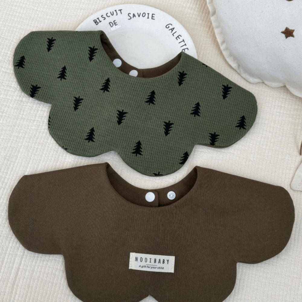 Skincare Newborn - Cartoon Baby Feeding Bib Two-sided Usable