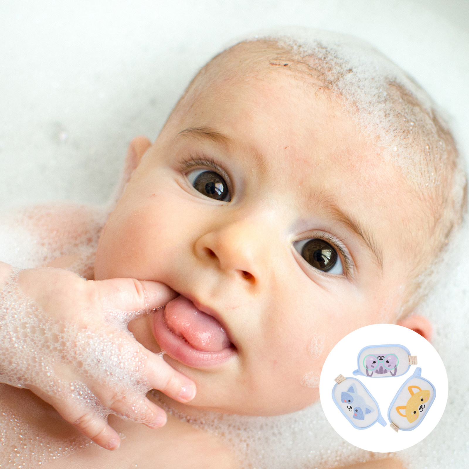 3Pcs Baby Bath Scrubber Ultra  - Skincare Newborn reseña y precio