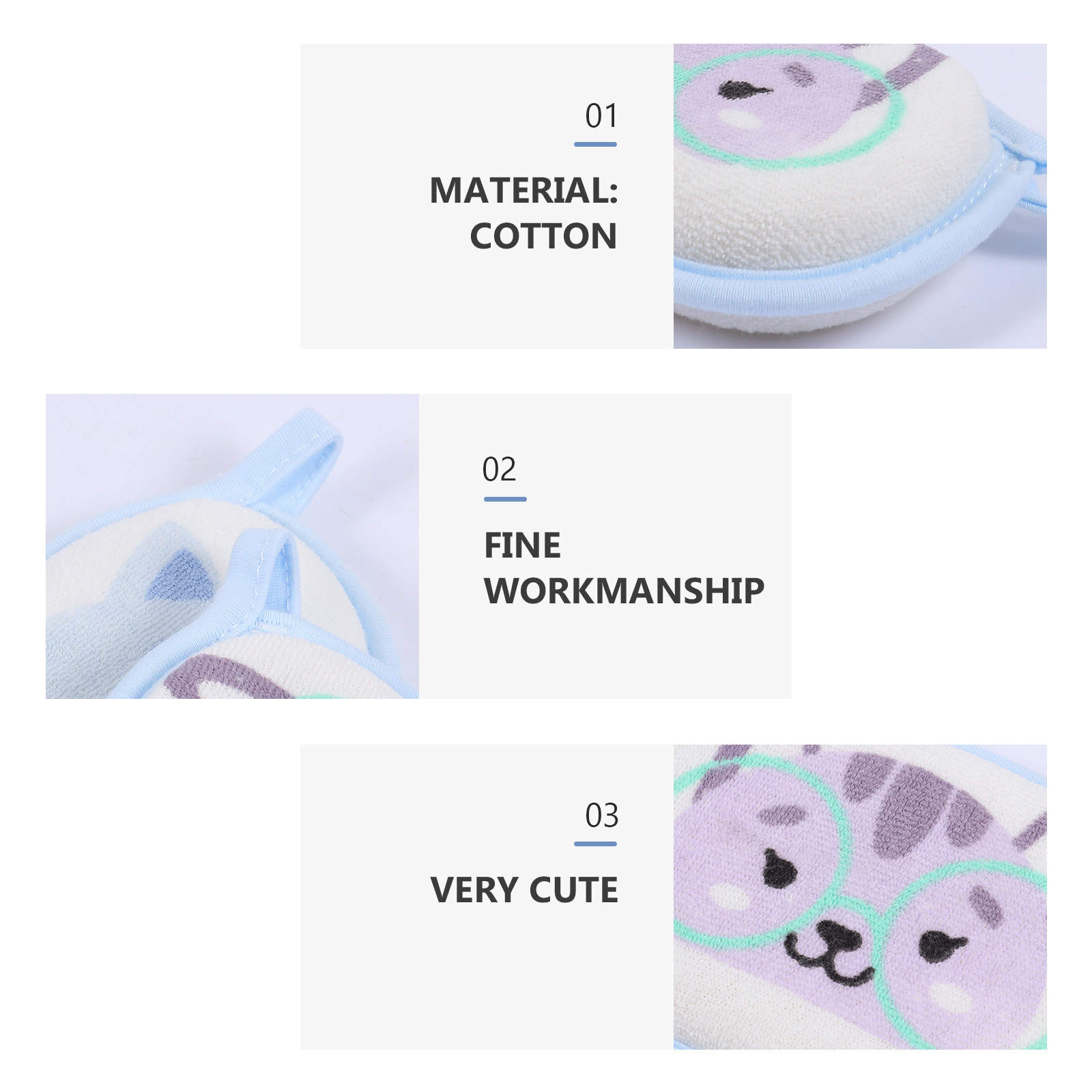 3Pcs Baby Bath Scrubber Ultra  - Skincare Newborn reseña y precio