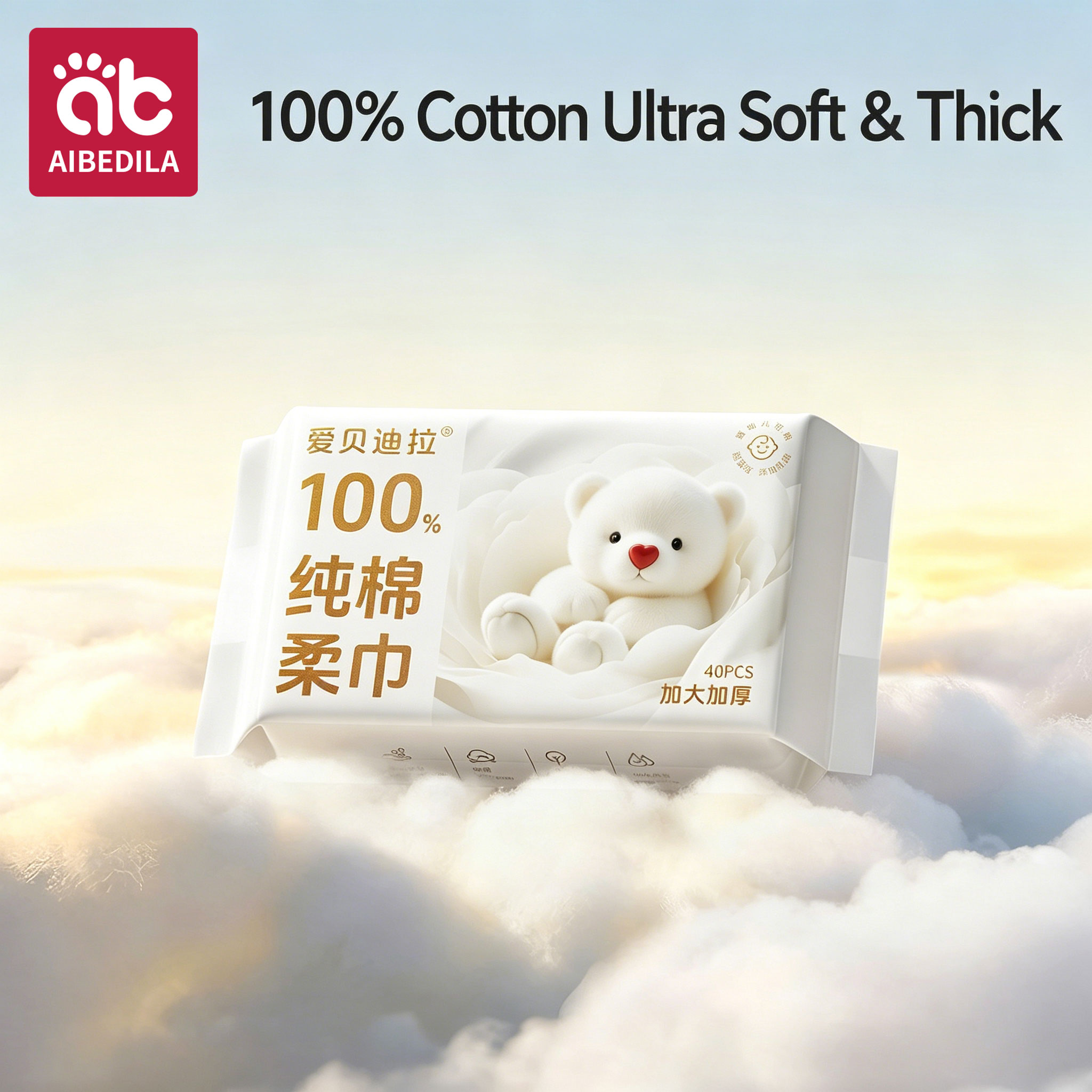 100% Cotton Dry Wipes Sensitiv - Skincare Newborn reseña y precio