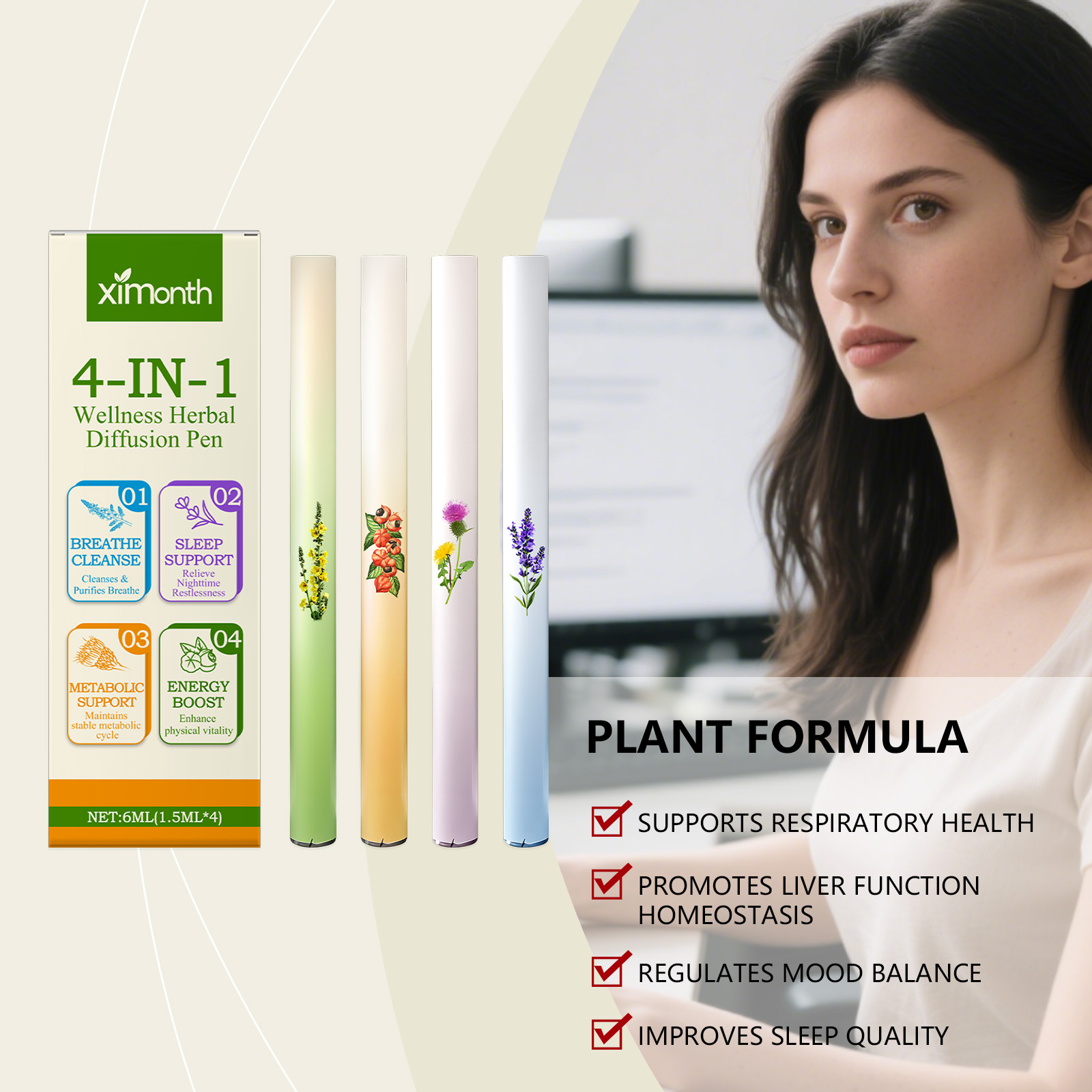 4 In 1 Air Freshening Pen Herb - Skincare Herbal reseña y precio