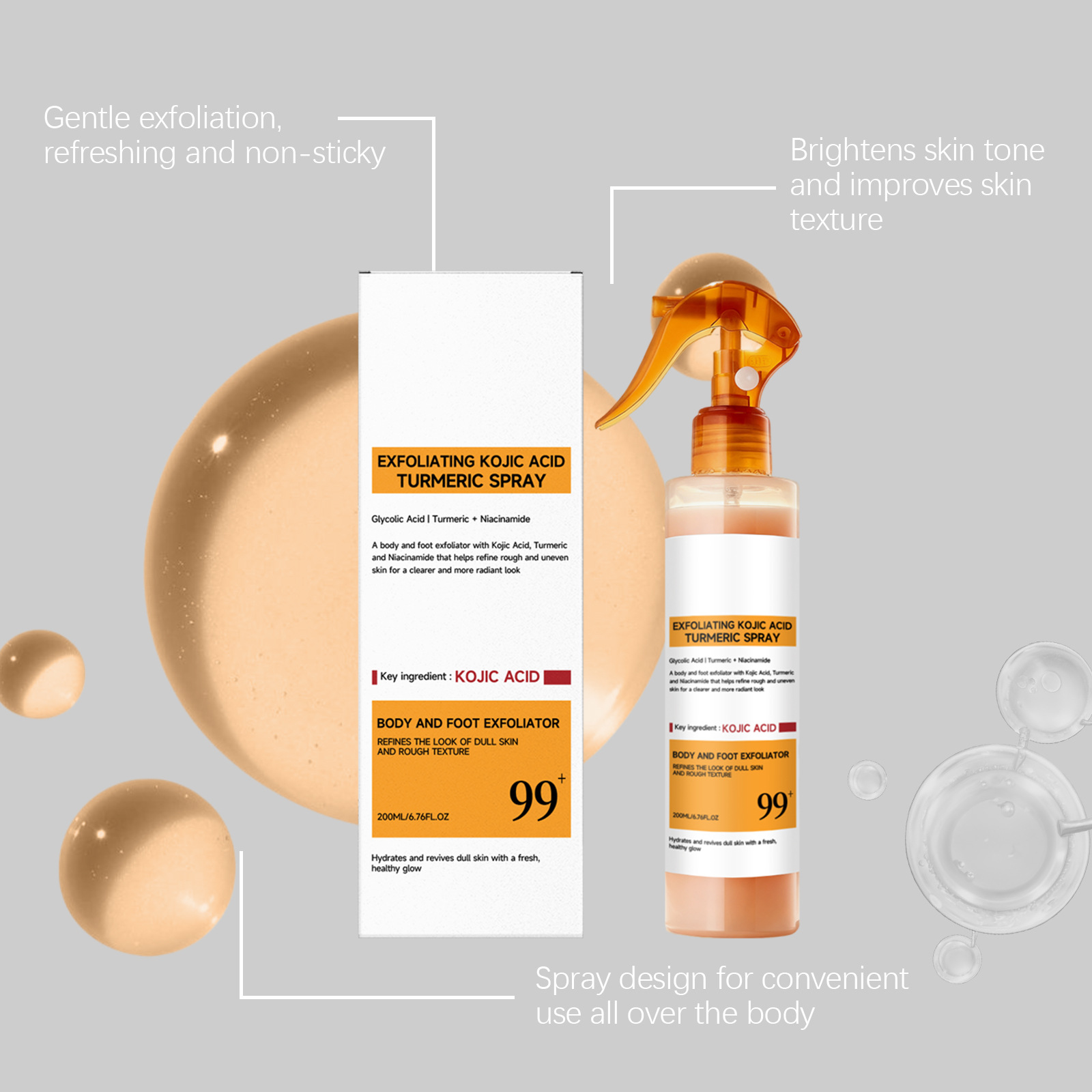 Kojic Acid Turmeric Care Spray - Skincare Niacinamide reseña y precio