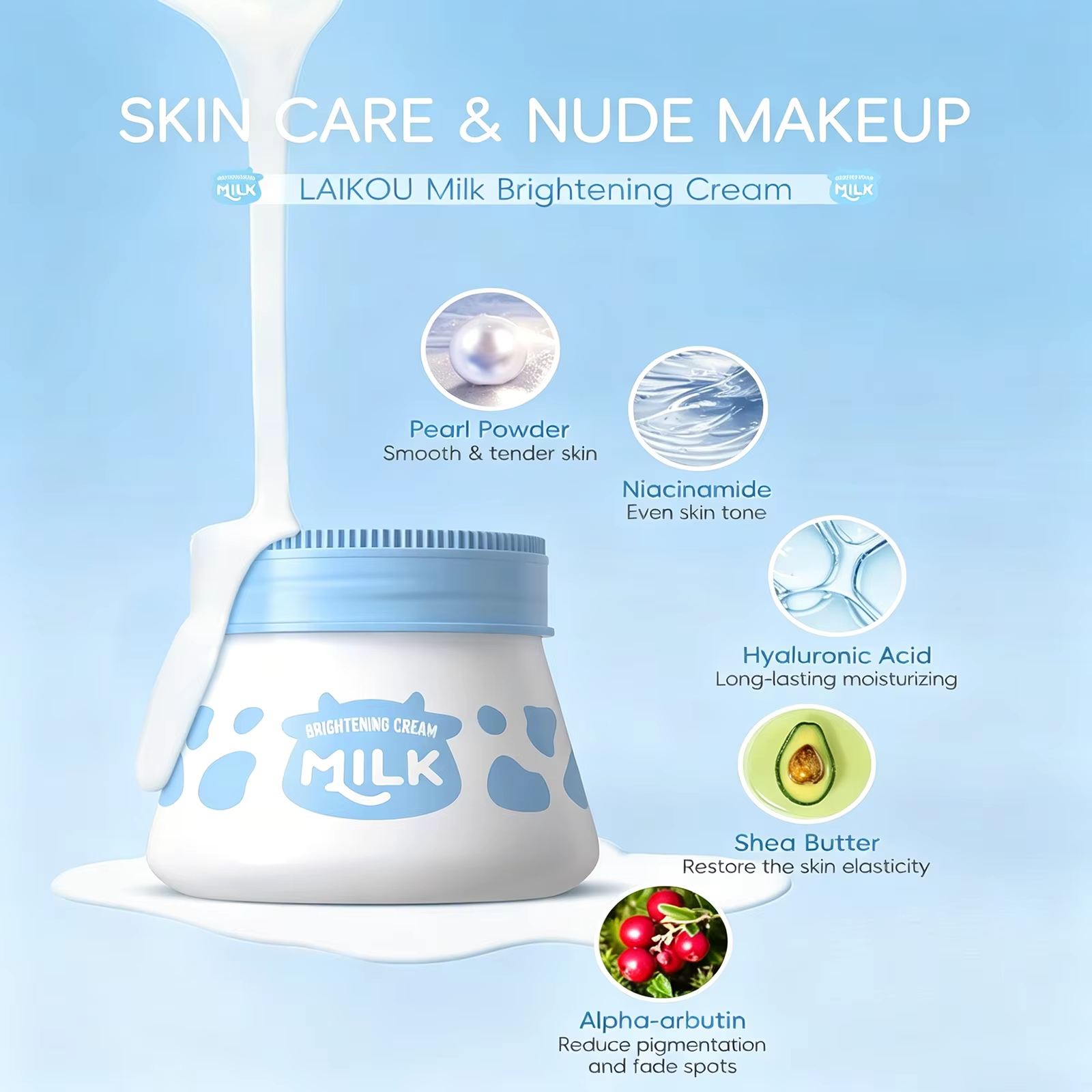 Laikou Milk Suyan Cream Bright - Skincare Niacinamide reseña y precio