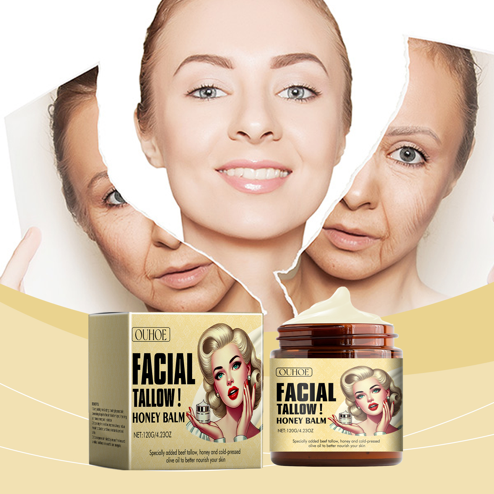 Grass-Fed Tallow Honey Balm Or - Skincare Non Comedogenic reseña y precio