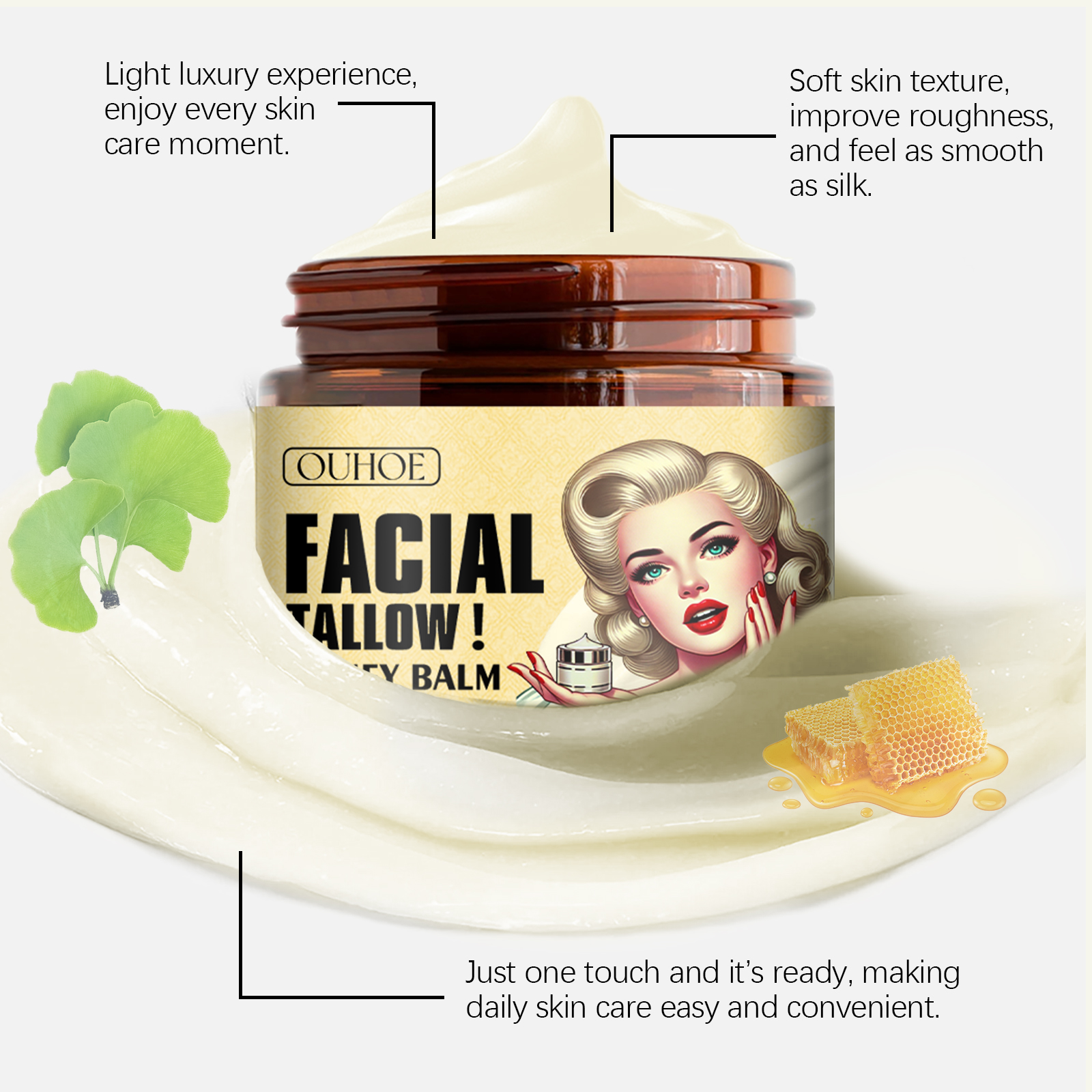Grass-Fed Tallow Honey Balm Or - Skincare Non Comedogenic reseña y precio